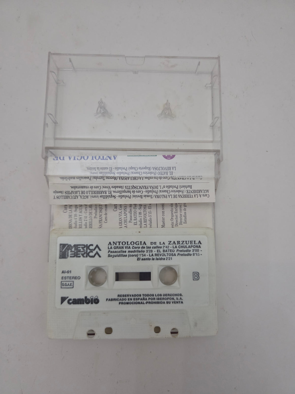 Cassette Antología de la Zarzuela - San Isidro 92