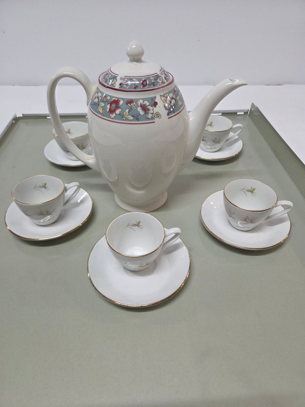 Juego de café vintage de porcelana Porzelanit