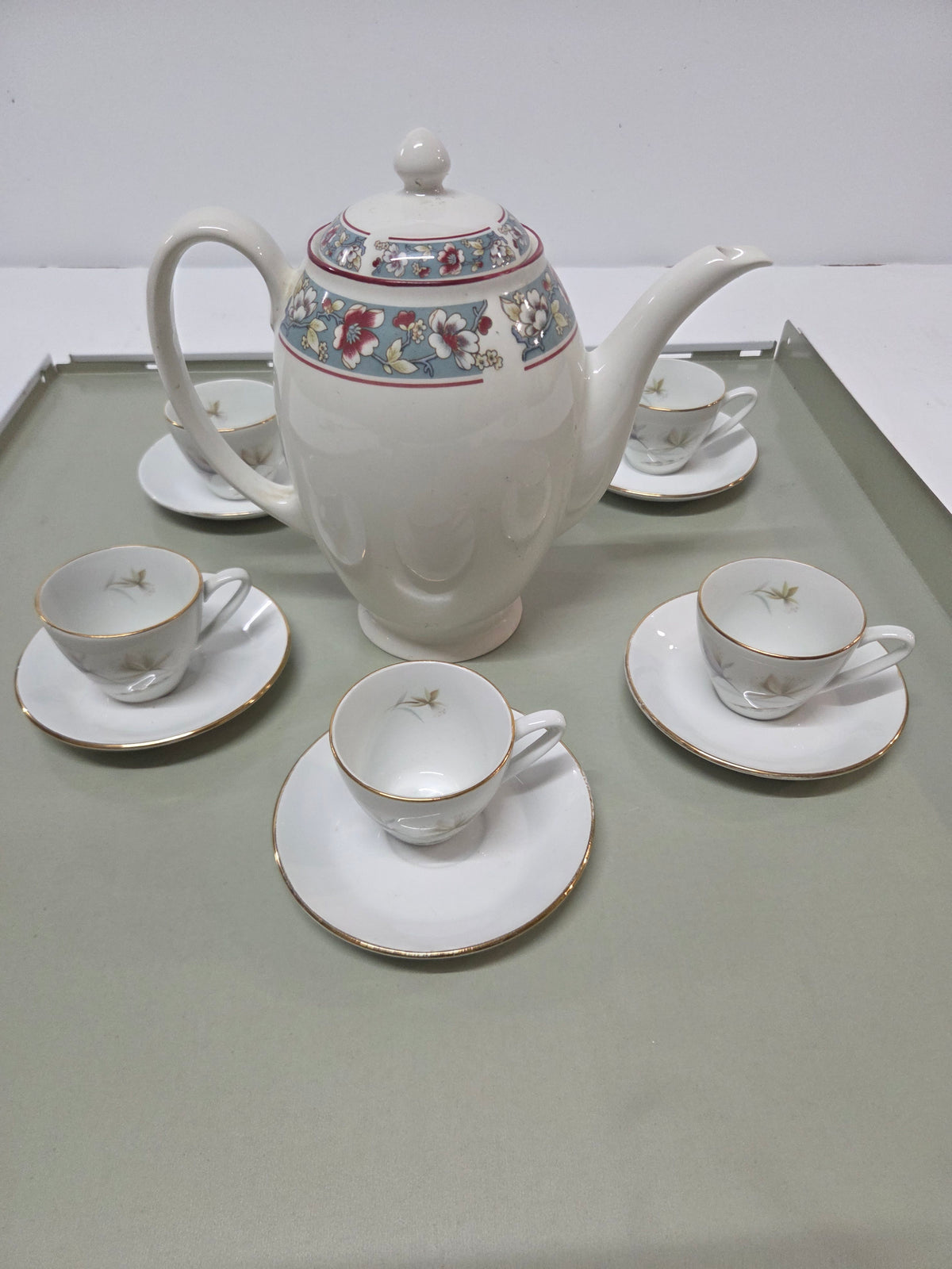 Juego de café vintage de porcelana Porzelanit