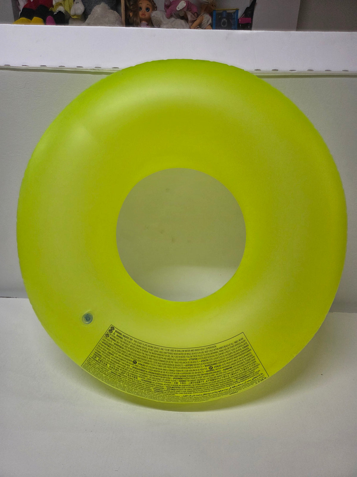 Flotador amarillo fosforescente