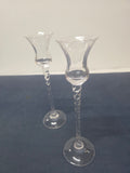 Pareja de Candelabros de Cristal Austríaco Vienna Cezanne