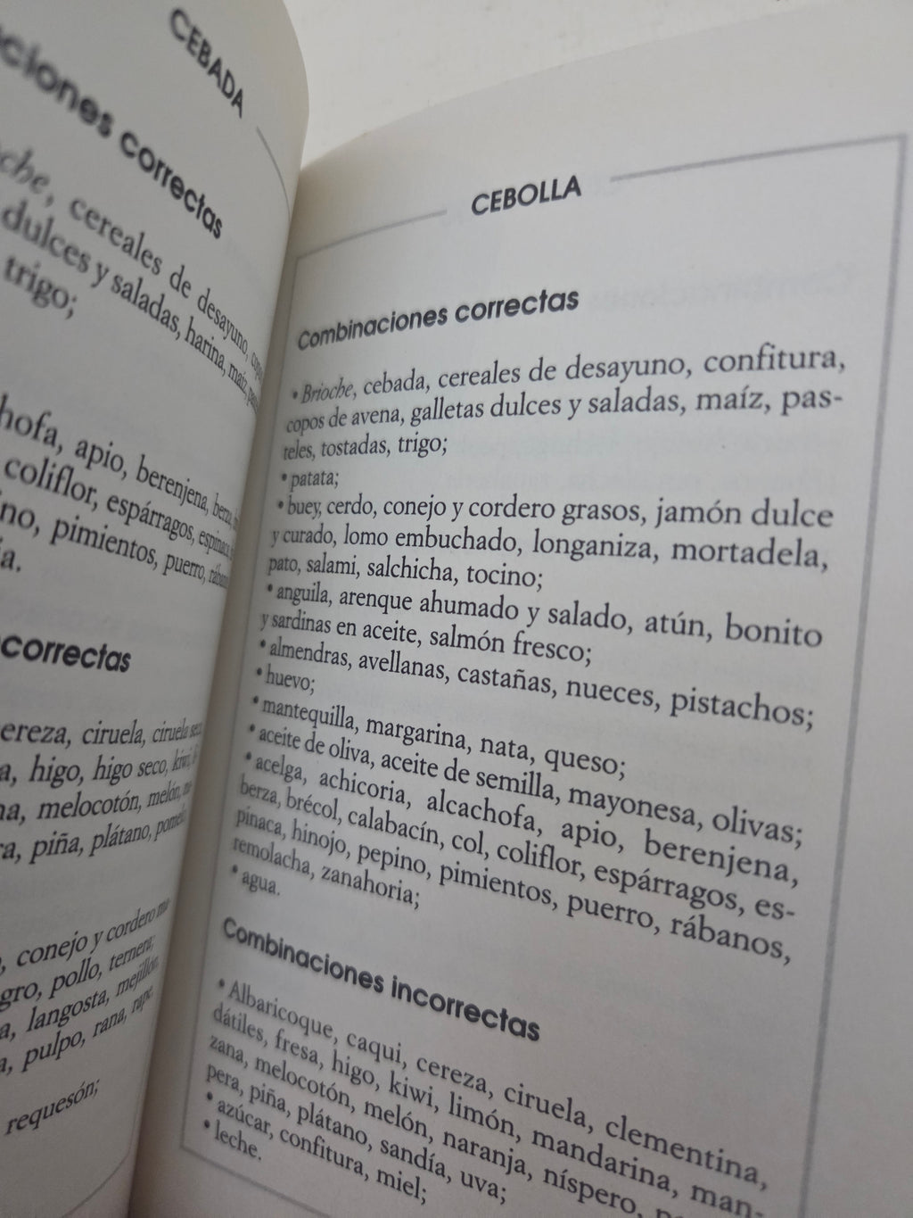 Libro Cómo combinar correctamente los alimentos - DVE