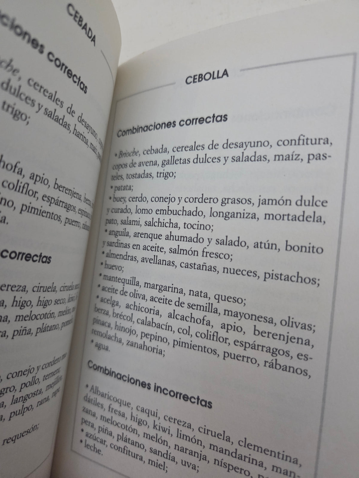 Libro Cómo combinar correctamente los alimentos - DVE