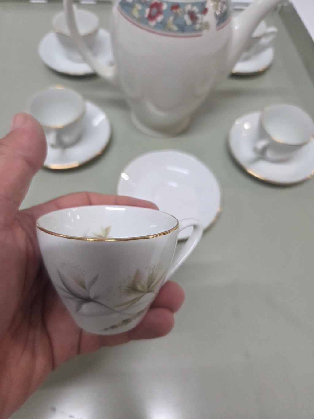Juego de café vintage de porcelana Porzelanit