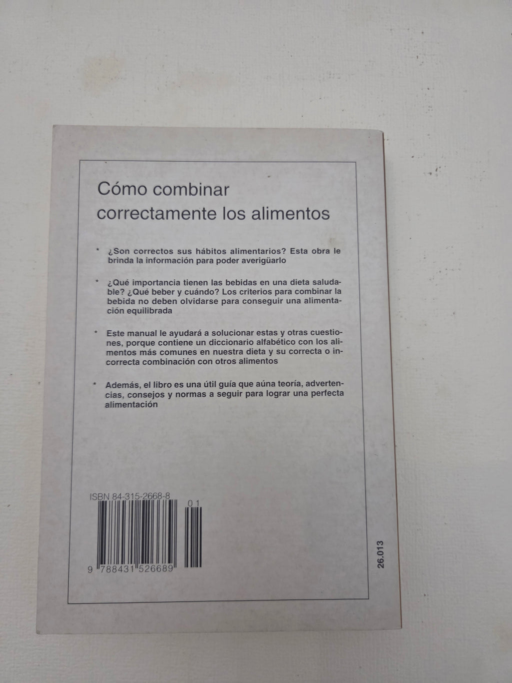 Libro Cómo combinar correctamente los alimentos - DVE