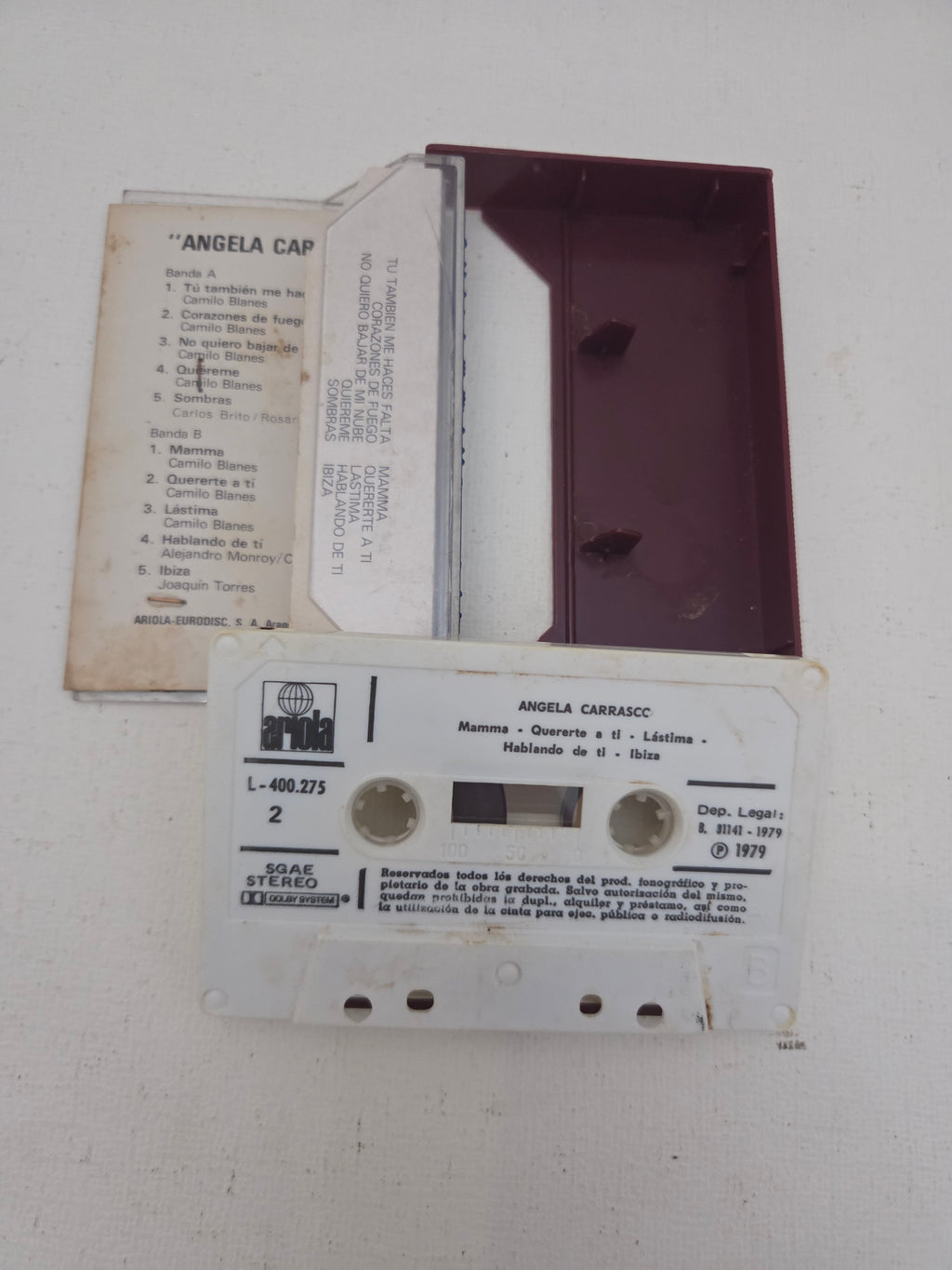 Cassette Ángela Carrasco – Ángela Carrasco (Ariola, 1979)