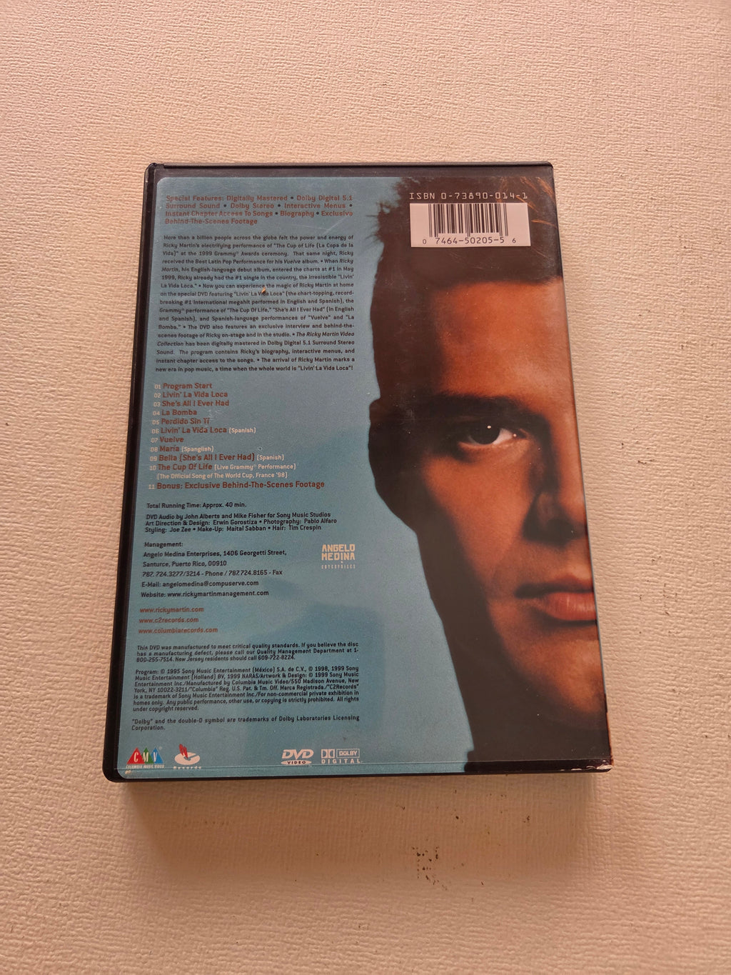 DVD de Ricky Martín