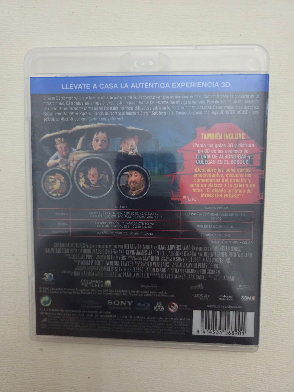 Monster house blu-ray 3D