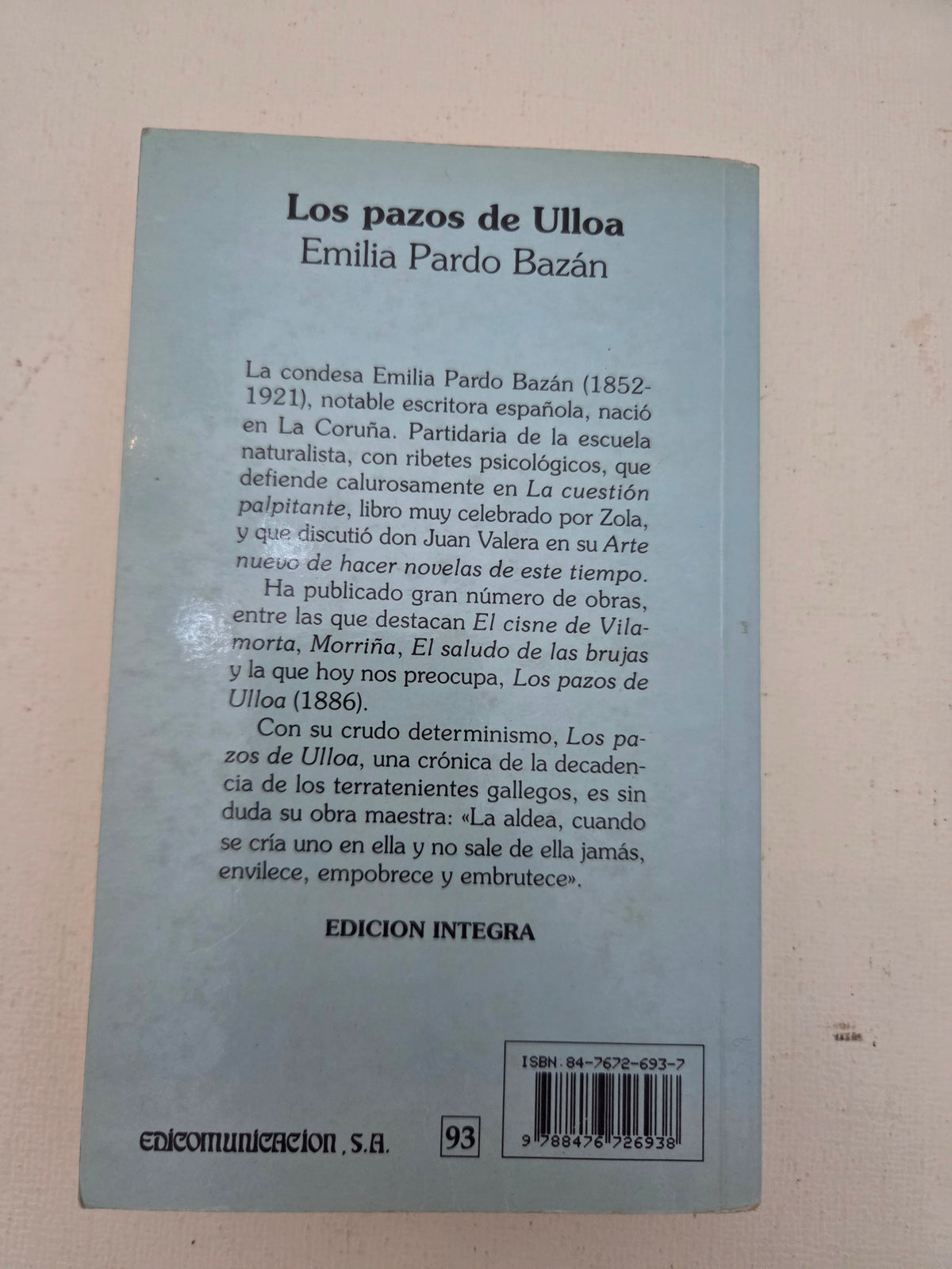 Los Pazos de Ulloa - Emilia Pardo Bazán