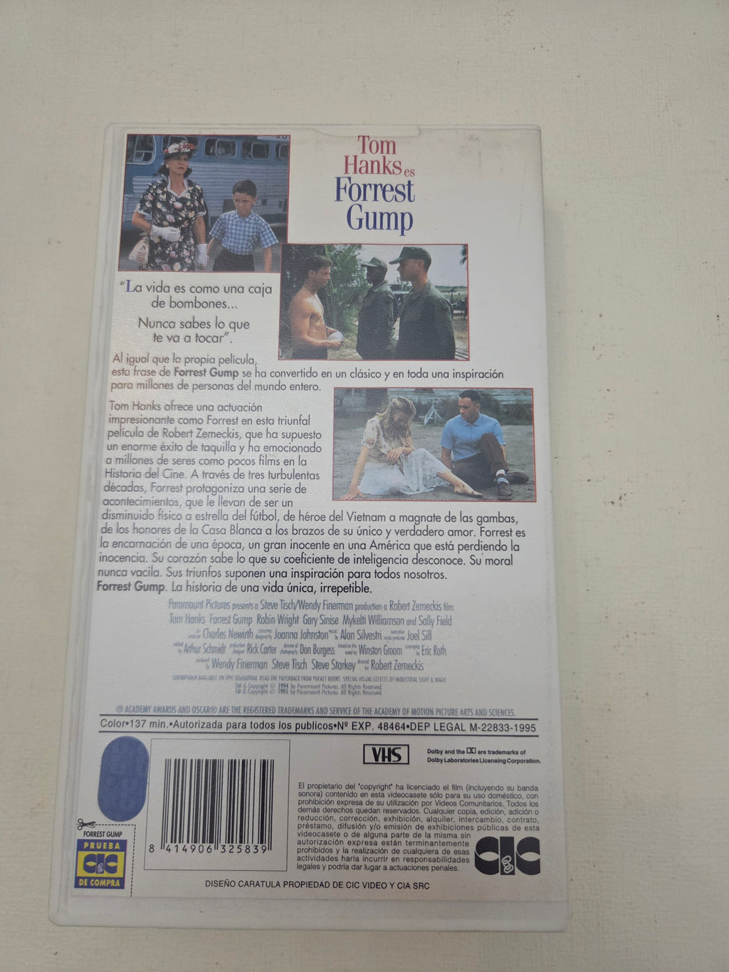 :
Película VHS Forrest Gump - Tom Hanks