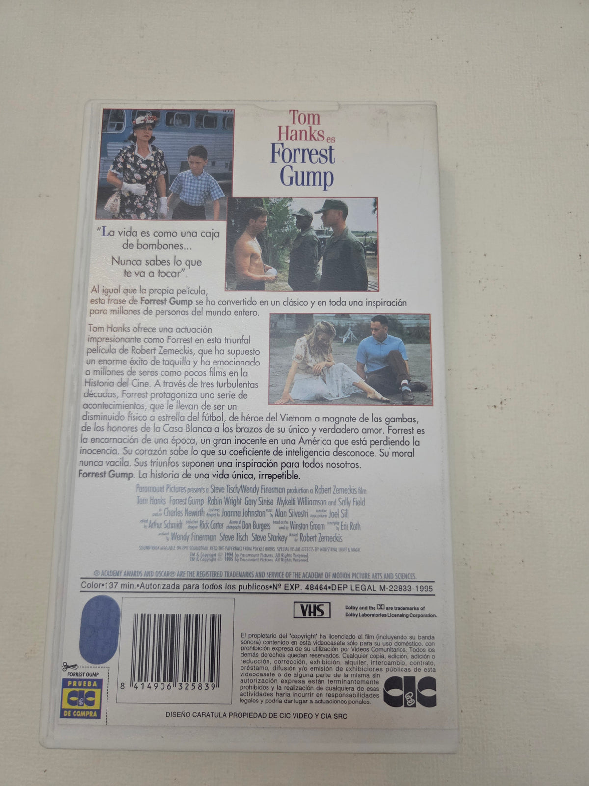 :
Película VHS Forrest Gump - Tom Hanks