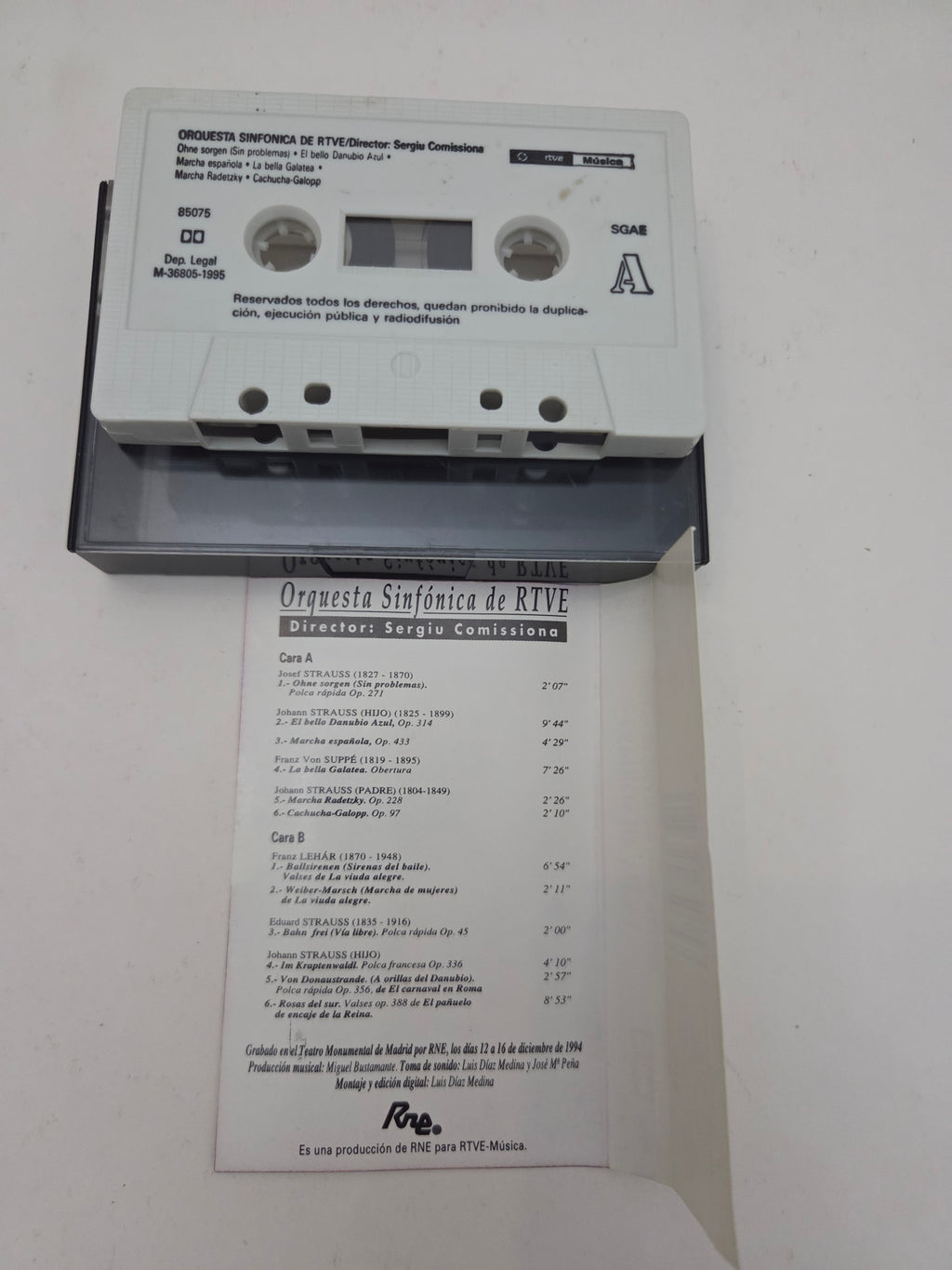 Orquesta Sinfónica de RTVE – Cassette Original "Suspiros de Viena" (Edición RNE 1995)